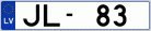 Auto numura zīme JL83