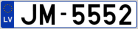 Auto numura zīme JM5552