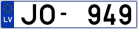 Auto numura zīme JO949