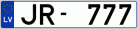 Auto numura zīme JR777