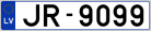 Auto numura zīme JR9099