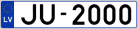 Auto numura zīme JU2000