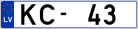 Auto numura zīme KC43