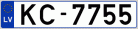Auto numura zīme KC7755