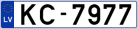 Auto numura zīme KC7977