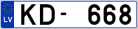 Auto numura zīme KD668 Auto numura zīme KD668