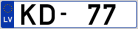 Auto numura zīme KD77