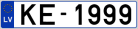 Auto numura zīme KE1999