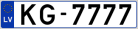 Auto numura zīme KG7777