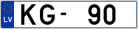 Auto numura zīme KG90