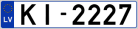 Auto numura zīme KI2227