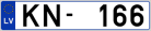 Auto numura zīme KN166
