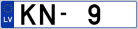 Auto numura zīme KN9