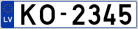 Auto numura zīme KO2345