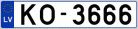 Auto numura zīme KO3666