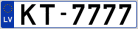 Auto numura zīme KT7777