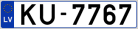 Auto numura zīme KU7767