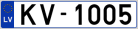 Auto numura zīme KV1005
