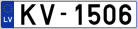 Auto numura zīme KV1506