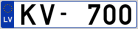 Auto numura zīme KV700 Auto numura zīme KV700
