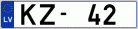 Auto numura zīme KZ42