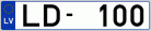 Auto numura zīme LD100