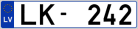 Auto numura zīme LK242