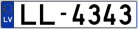 Auto numura zīme LL4343