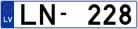 Auto numura zīme LN228