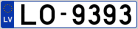 Auto numura zīme LO9393