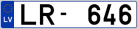 Auto numura zīme LR646