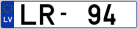 Auto numura zīme LR94