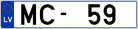 Auto numura zīme MC59 Auto numura zīme MC59