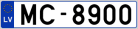 Auto numura zīme MC8900