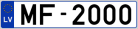 Auto numura zīme MF2000