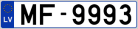 Auto numura zīme MF9993