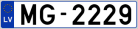 Auto numura zīme MG2229