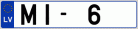 Auto numura zīme MI6