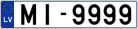 Auto numura zīme MI9999