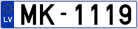 Auto numura zīme MK1119