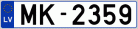 Auto numura zīme MK2359