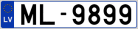 Auto numura zīme ML9899