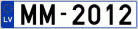 Auto numura zīme MM2012