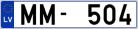 Auto numura zīme MM504