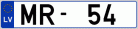 Auto numura zīme MR54