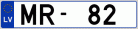Auto numura zīme MR82