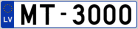 Auto numura zīme MT3000