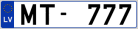 Auto numura zīme MT777