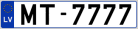 Auto numura zīme MT7777