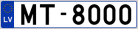 Auto numura zīme MT8000